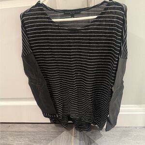 Generation Love Black and White Striped Long Sleeve Top
